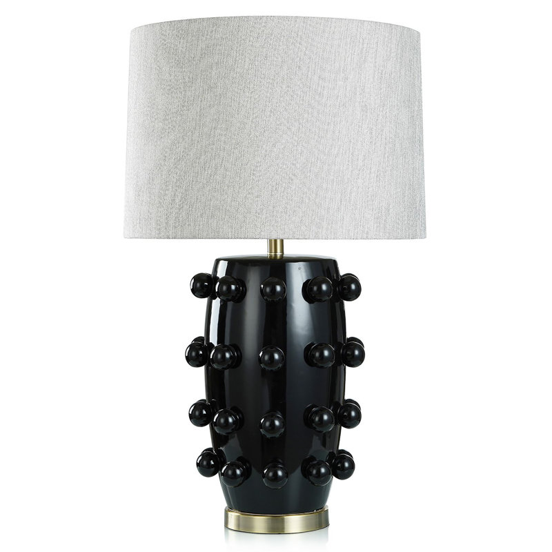 Uriah 30.5" Black/Brass Table Lamp, Black/Brass