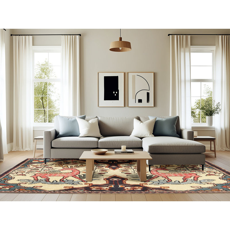 Oriental Indoor Rug, Rectangle 6' x 9'