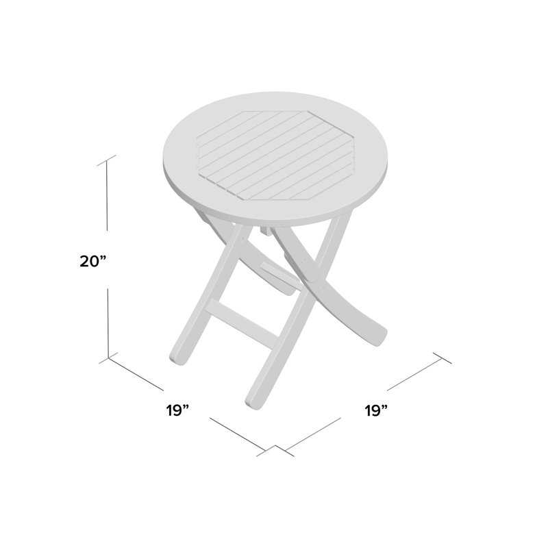 Table d'appoint pliante en bois Erkerd, Rouge campagnard