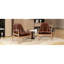 Fauteuils en cuir PU avec base en bois massif, dossier haut pour la zone de confort du salon, de 2 fauteuils de la collection Mid-Century moderne, et chaises en bois-120912748