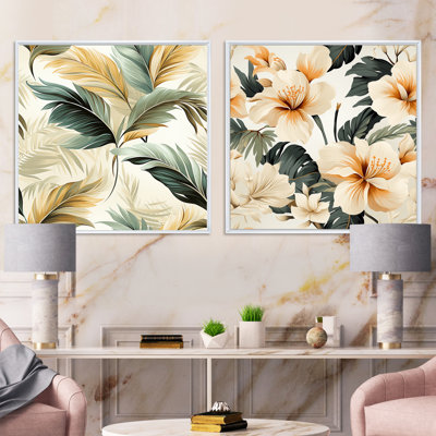Clarivel - Floral Square Collage Set Of 2
