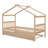 Saunderton Wooden House Bed with Trundle-299217221-298050778
