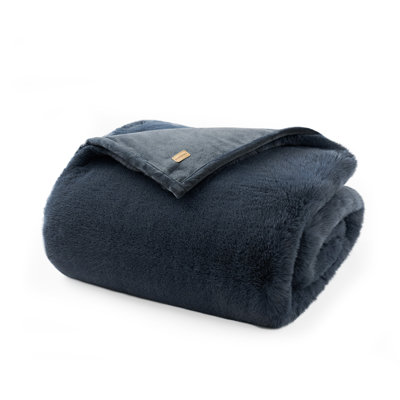 Chinchilla Faux Fur Throw Blanket