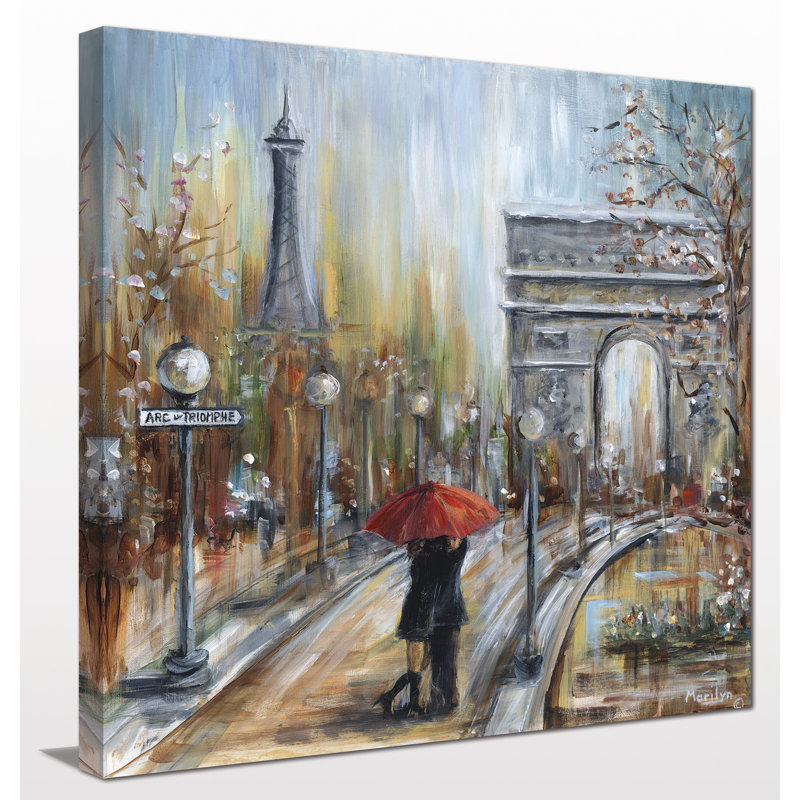 «Embrace By the Arc», reproduction d'art sur toile tendue, H 18 po x l 18 po