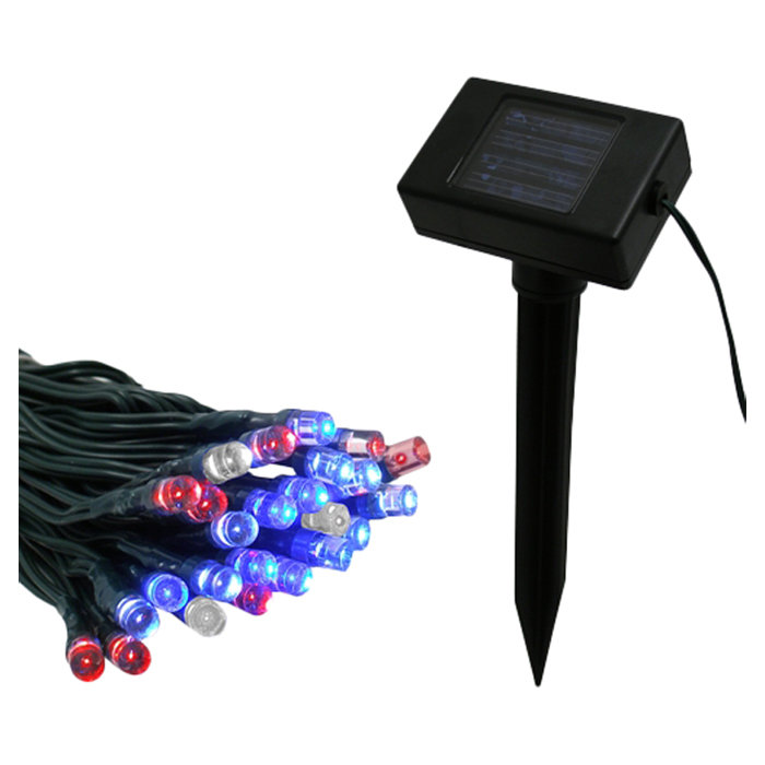 String Lights, Red/White/Blue, 50 Light