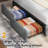 Full Bed Frame with Headboard and Charging Station,Upholstered Bed with 2 Storage Drawers and LED Lights-1588762044