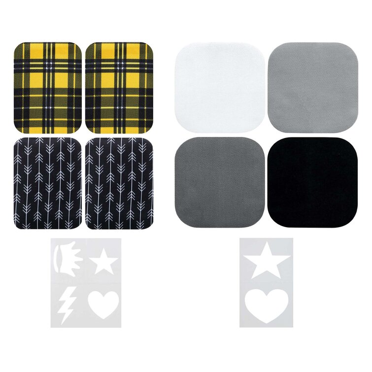  20 PCS Plaid Jean Patches For Ripped Jeans Iron On