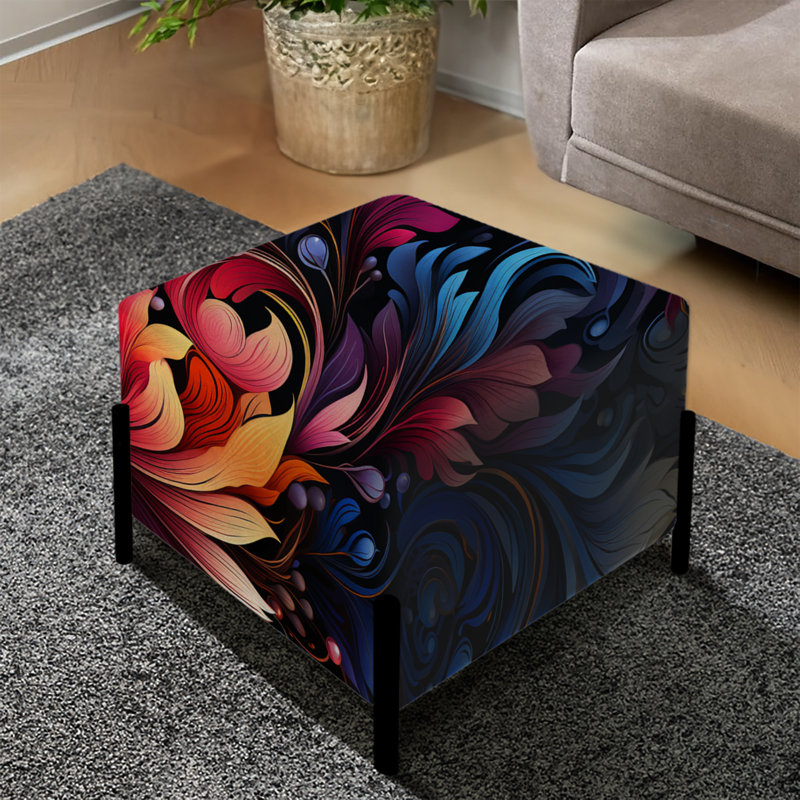 Shehorn - repose-pieds carré floral