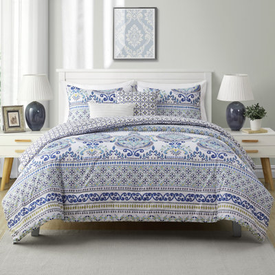 Malik Comforter 5-Piece Reversible Medallion Comforter Set
