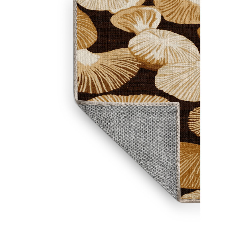  Tapis lavable Shiitake, Tapis de couloir 2 pi x 4 pi