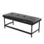 Banc en métal noir et similicuir noir-1944534715