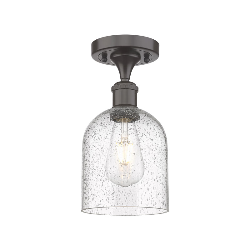 Ballston - Allysson - 1 Light 6" Semi-Flush Mount - Seedy Shade, Oil Rubbed Bronze