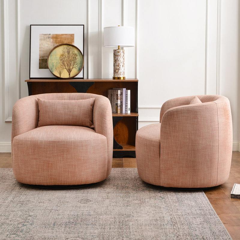 Fauteuil demi-tonneau rotatif 2 pièces, Corail
