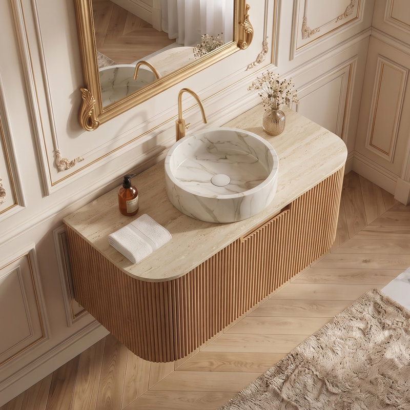 Meuble-lavabo mural simple 24 po avec surface solide 24 po, 30