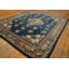 Tapis bleu marine, bleu marine en laine antique