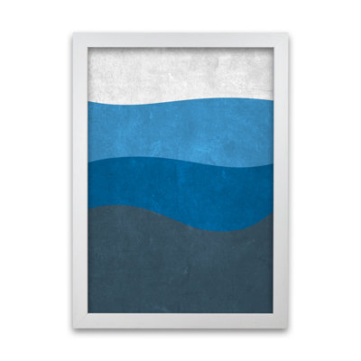 Abstract Blue Seascape Grunge - Print