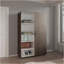 Garde-robe H 72,4 po, 2 portes, 6 pieds, 5 tablettes, noyer gris - garde-robe-1211700073