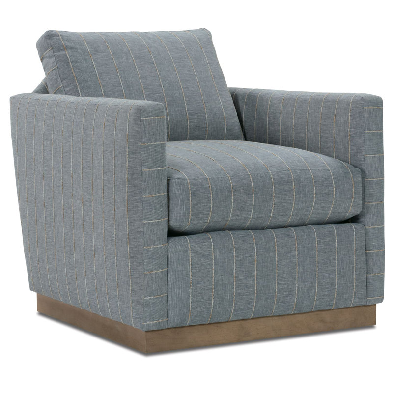 Allie Swivel Chair, Washed Oak, Federal Blue (RA251-52)