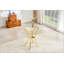 Table de bar en acier inoxydable avec plateau en verre trempé et base plaquée or