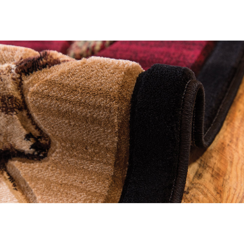 Tapis beige tissé à la machine Elston, Rectangle 2 pi 7 po x 4 pi 2 po
