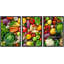 Assortiment de décoration murale moderne de fruits et légumes frais-102297749-102297751