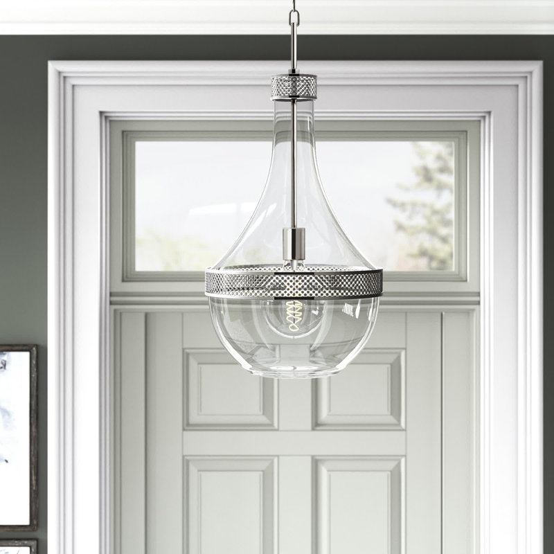 Twain 1 - Light Unique/Statement Pendant, Polished Nickel, 32" H x 17.5" W x 17.5" D