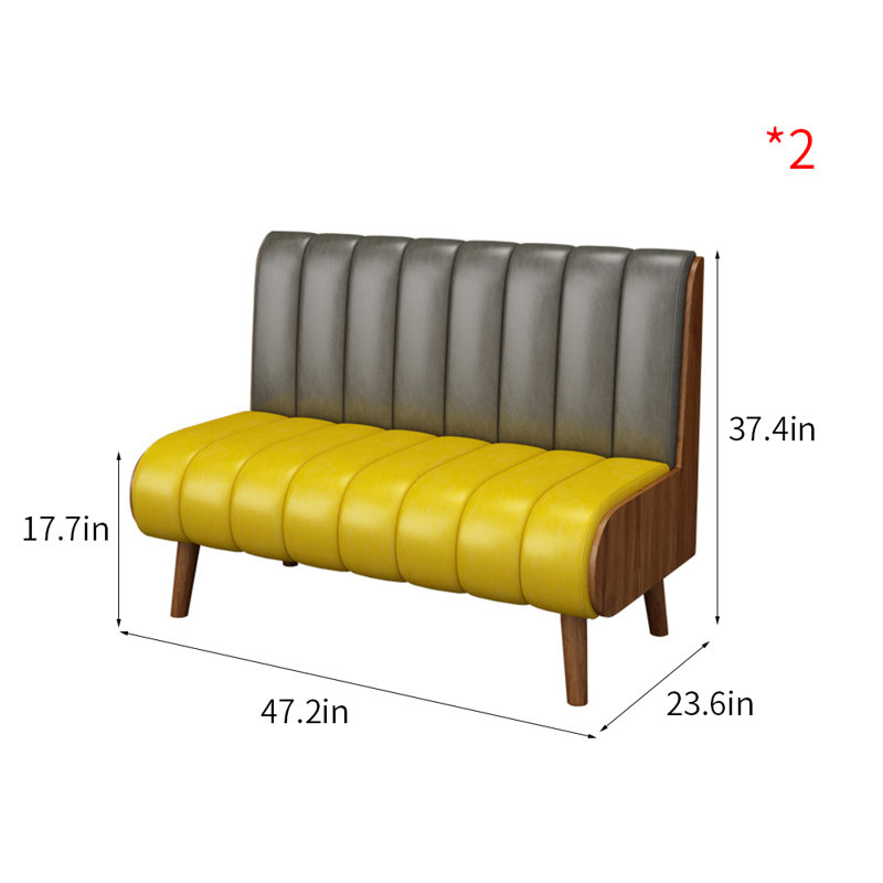 Banc rembourré en similicuir Nordic Modern