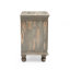 Petite table de chevet en bois massif gris antique de 14 po de largeur pour un espace de rangement de 18 po de profondeur