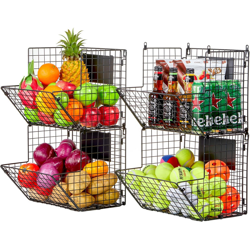 Metal Wire Basket Wall Mounted