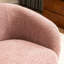 Chaises d'appoint pivotantes rembourrées Coheman, fauteuil demi-tonneau pivotant Boucle, fauteuils pour petits espaces-338633603