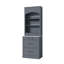 Armoire de cuisine autoportante moderne avec tablettes réglables et rangement en bois aggloméré gris TopMAX pour la nourriture et les fournitures