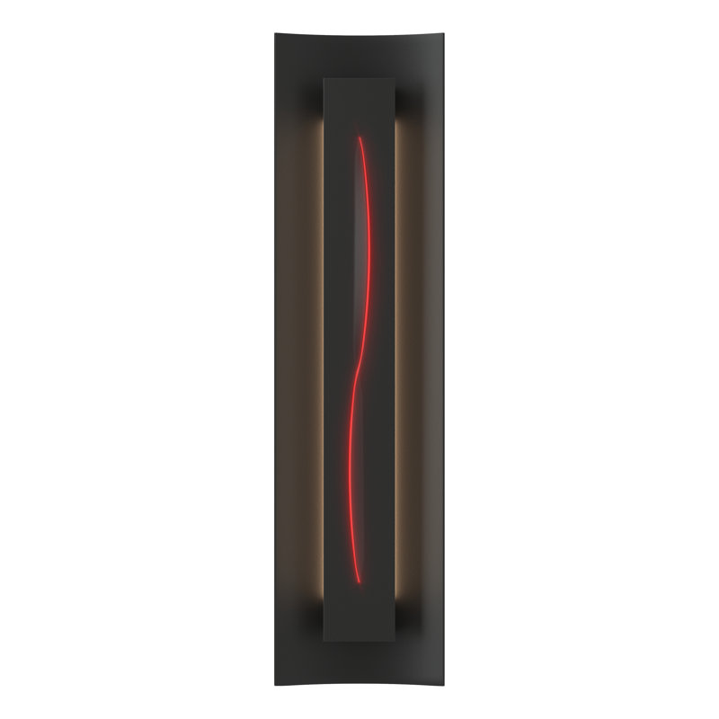Gallery Dimmable 10.4 Lbs Flush Mount Scone, Black, Red, 4.3" W x 24.5" H x 3.3" D