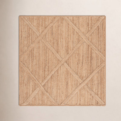 Flatweave Geometric Jute Rug