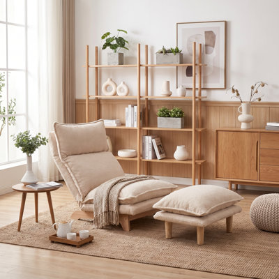 Méridienne inclinable simple avec repose-pieds et repose-pieds ergonomique