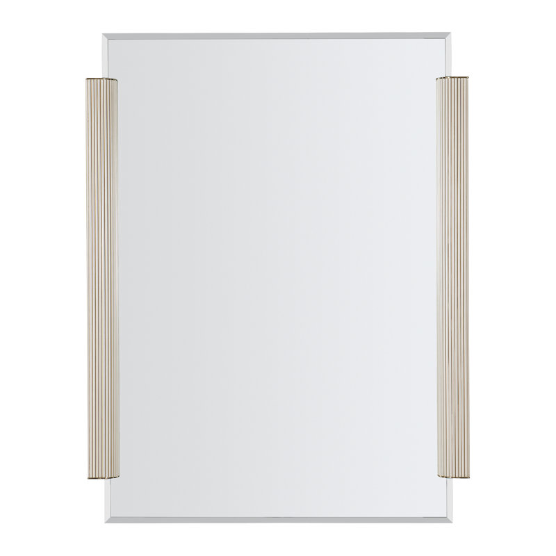 Caracole Classic Flat Beveled Wall Mirror, Cream