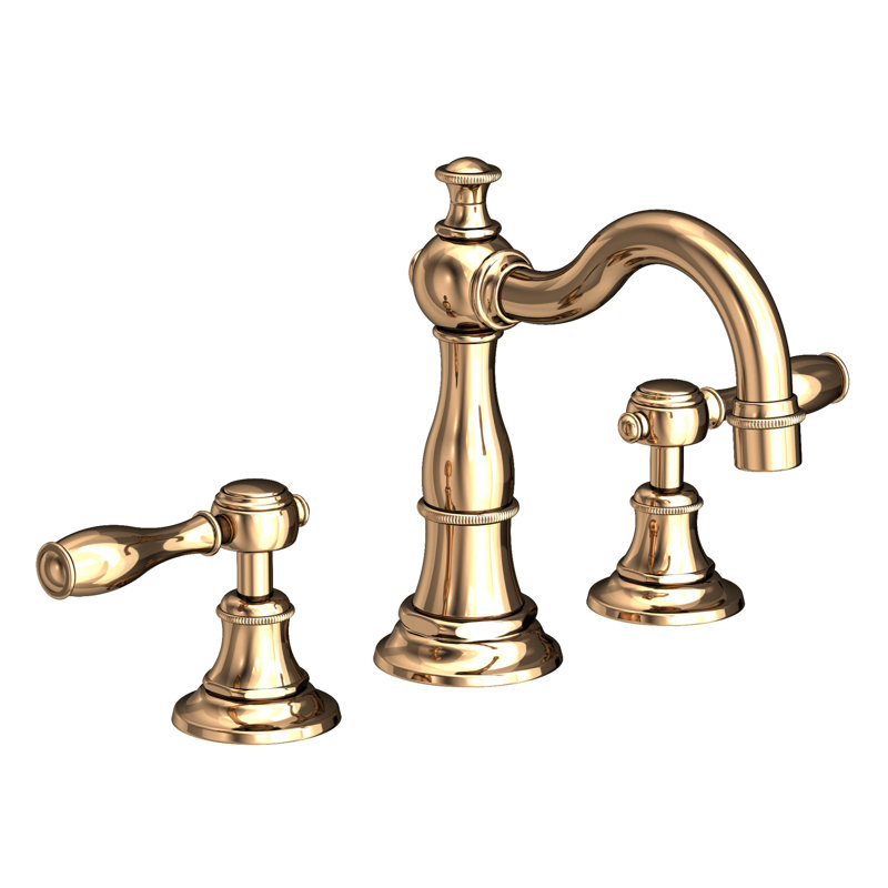 Victoria Widespread Bathroom Faucet with Drain Assembly, French Gold