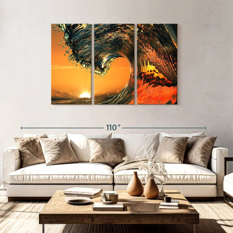 Grande vague tropicale Gillard, H 48 po x l 74 po