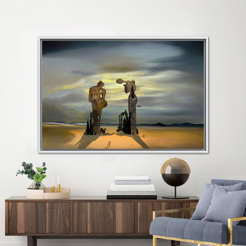 Print on Canvas, White, Framed Print without Mat, 60 cm H x 90 cm W