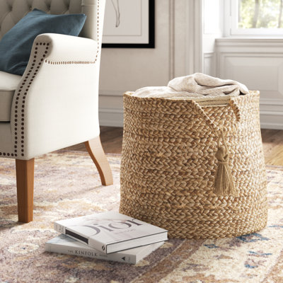 Aarya Hand-Braided Solid Colour Relaxed Natural Jute Basket