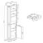 Bois blanc antique 17,71 po Garde-manger avec 5 tablettes