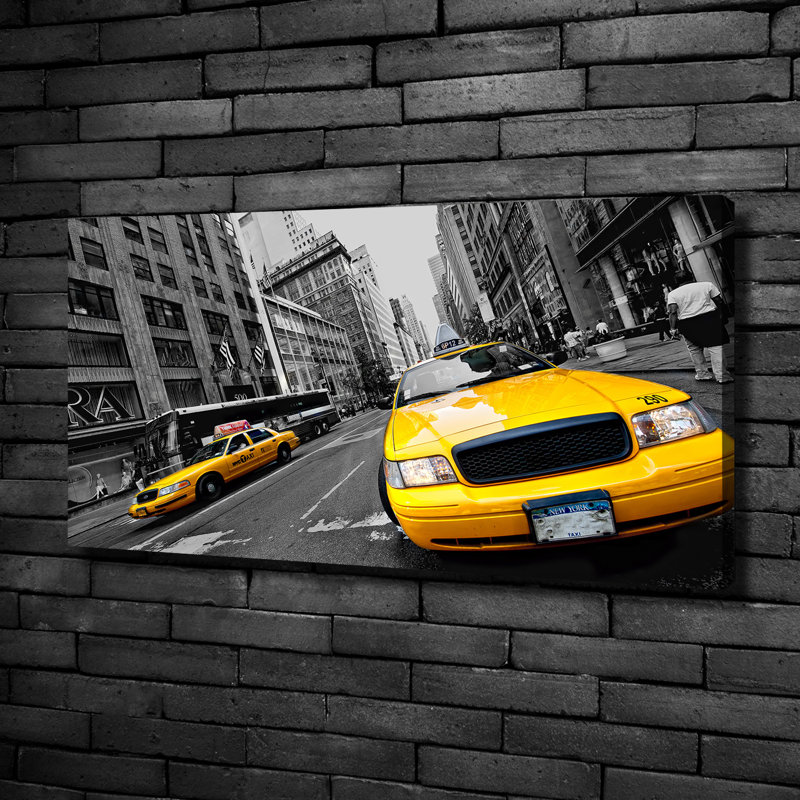Taxis New York - No Frame Print on Canvas