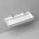 Homary 15.75'' Matte White Resin Rectangular Bathroom Sink