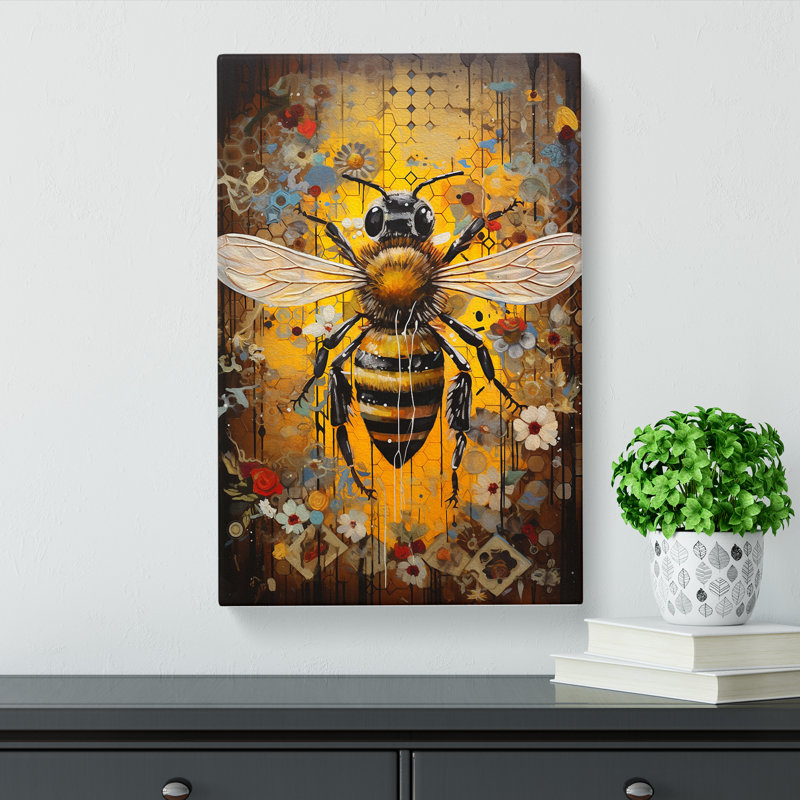 Bee Informel - Wrapped Canvas, 60cm H x 40cm W x 3cm D