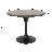 Heatherton 36" Round Dining Table with MDF Top Kitchen Table and Black Stainless Steel Pedestal Base Seats 2-4 Person-823705489