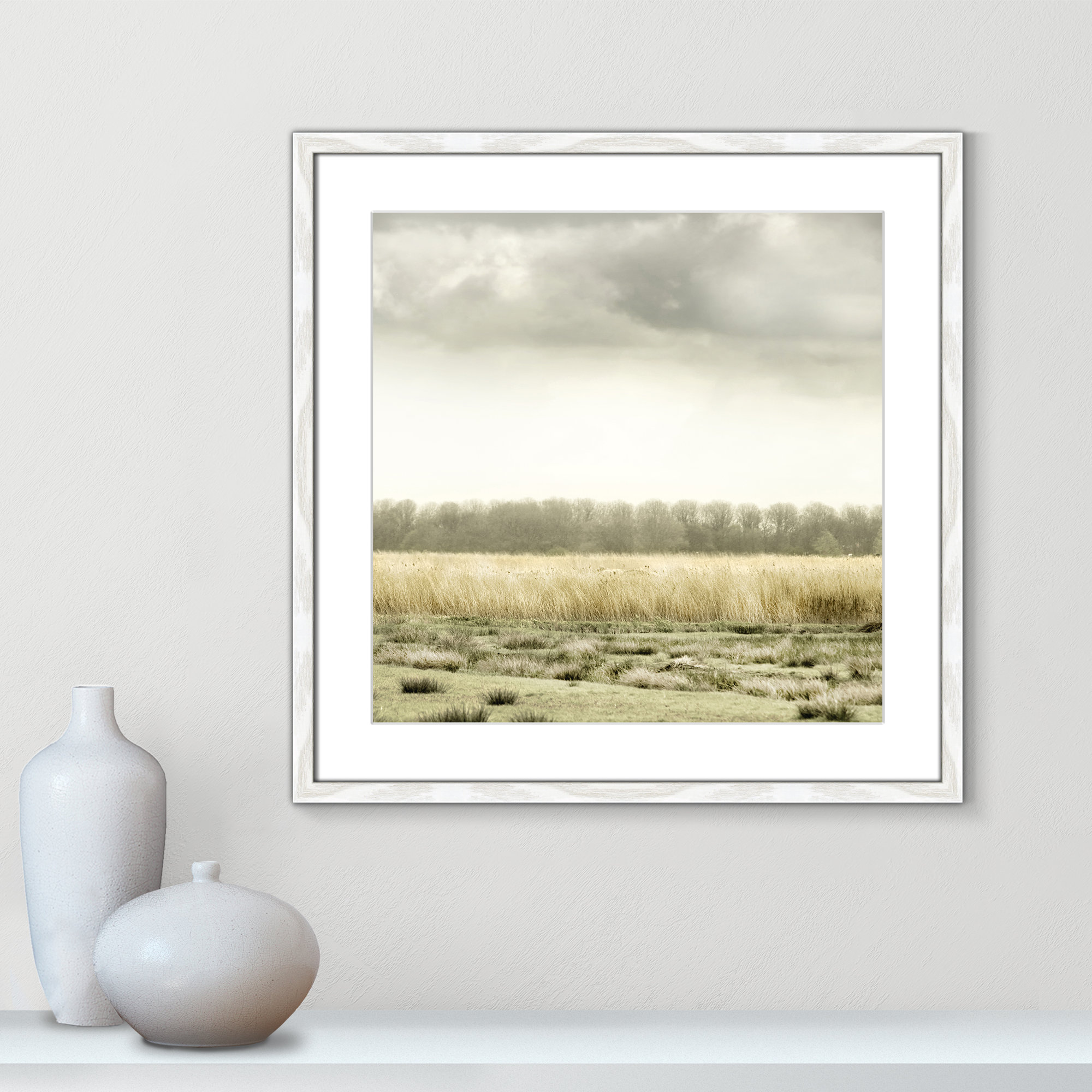 Meadowland by Danita Delimont - Picture Frame Photograph, 24.5" H x 24.5" W , White Wood Grain