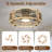  20-Inch Low-Ceiling Cage Ceiling Fan with LED Light, Natural Rattan Light Walnut-670189404