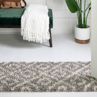 Tapis à poils longs gris Foundry Select