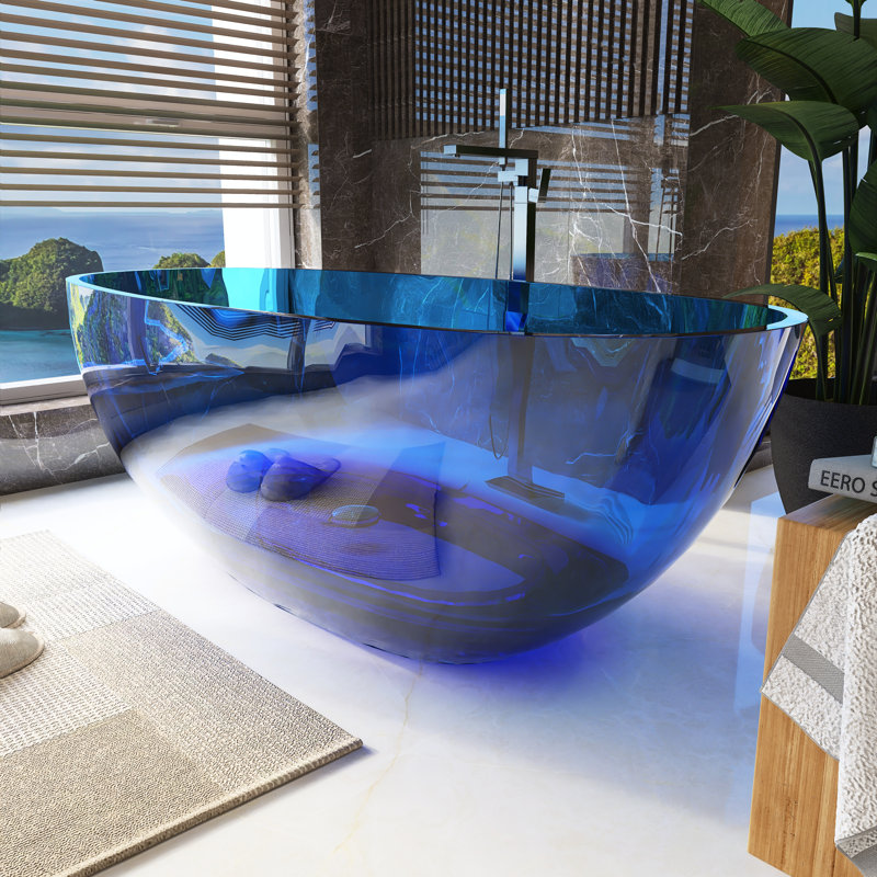 64'' x 29.6'' Soaking Resin Bathtub