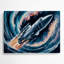«Space SpaceX Starship concepts», art mural en métal bleu