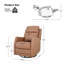 Fauteuil inclinable et pivotant en similicuir pivotant de 26,5 po Giselle-897014819